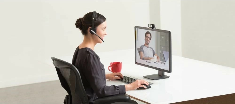 Kufje pa tela Logitech Mono H820e, Wireless, Office/Call center, 150 - 7000 Hz, 88 g, Headset, Black