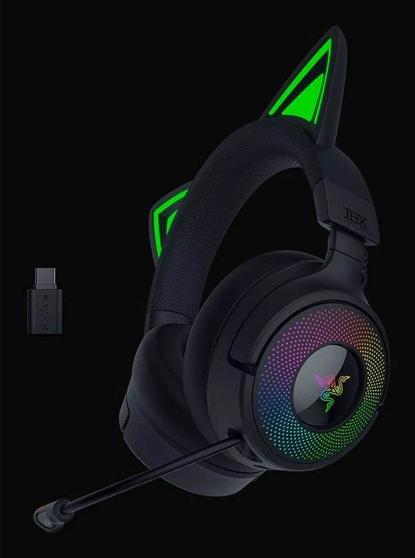 Kufje Razer Kraken Kitty V3 Pro, wireless, RGB, e zezë