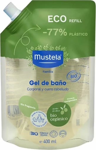 Shampon dhe xhel dushi Mustela Bio Gel Shampoo Refill unisex 400ml