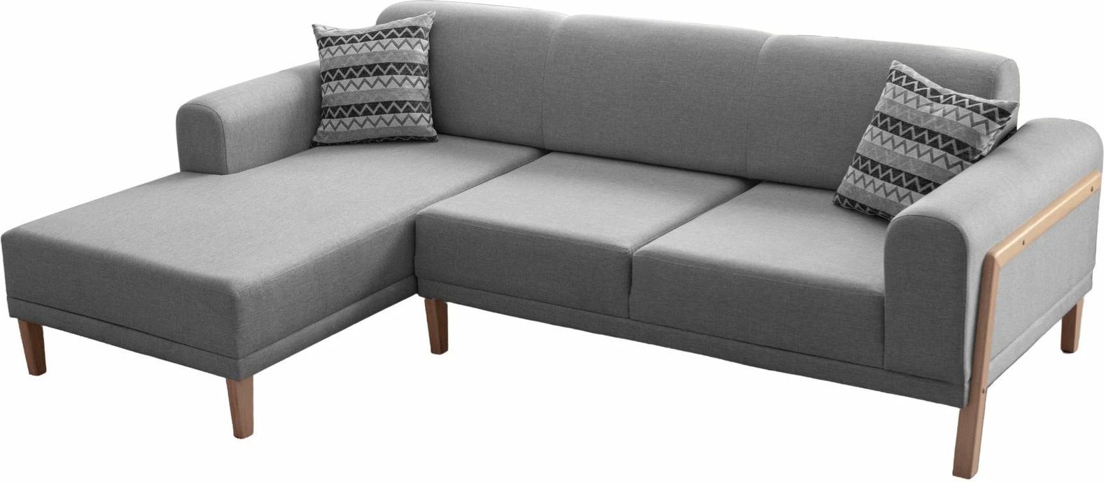 Këndare Atelier del Sofa, latte relax, kënd i majtë, ngjyrë gri