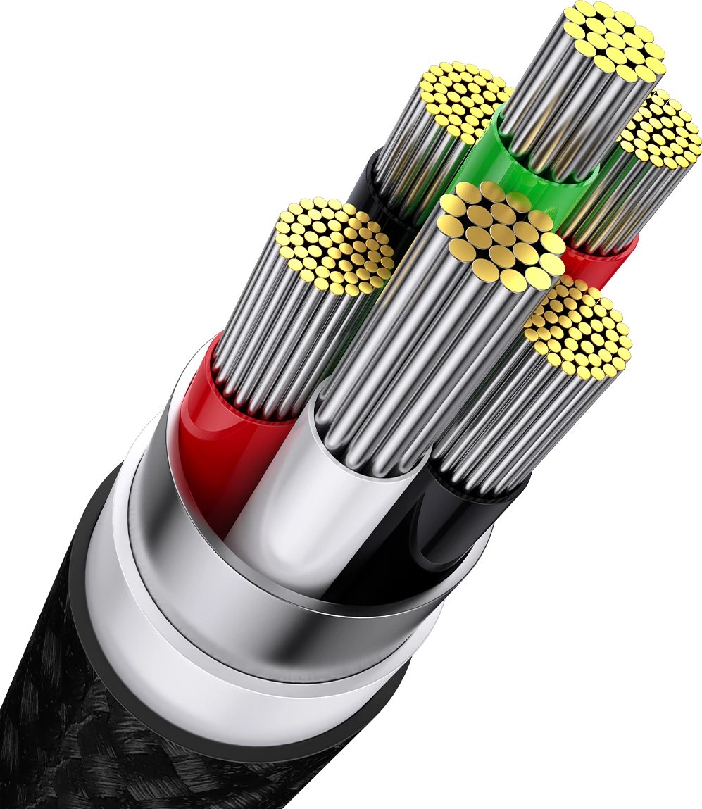 Kabllo karikimi Baseus Flash Series II, 1.2m, 100W, USB-A në USB-C/Lightning/micro USB, e zezë