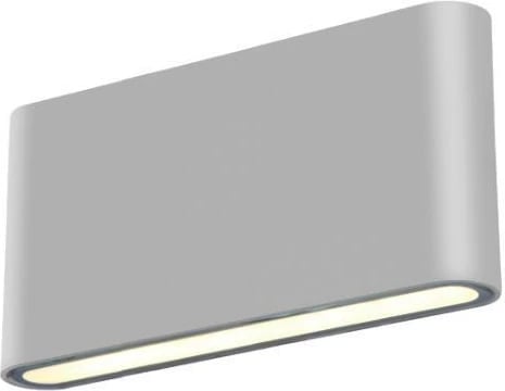 Llambë muri LED e hollë MEGAMAN 2X6W, Gri