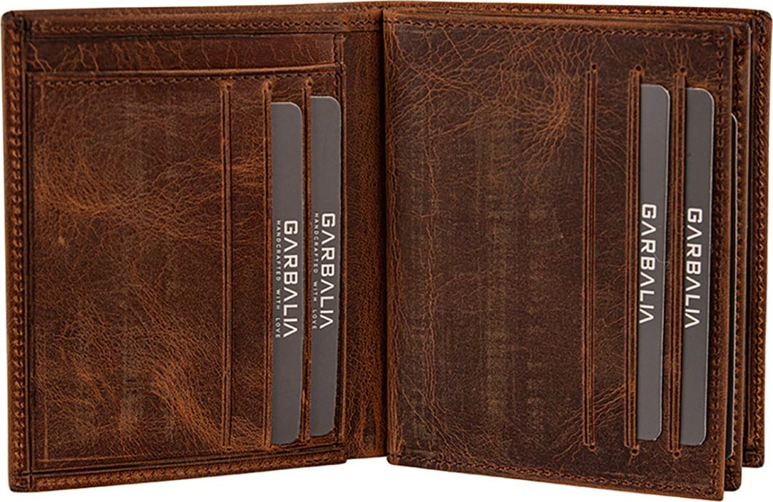 Portofol për burra, lëkurë origjinale, ngjyrë tan, Zoozie Bags, Reynosa Crazy