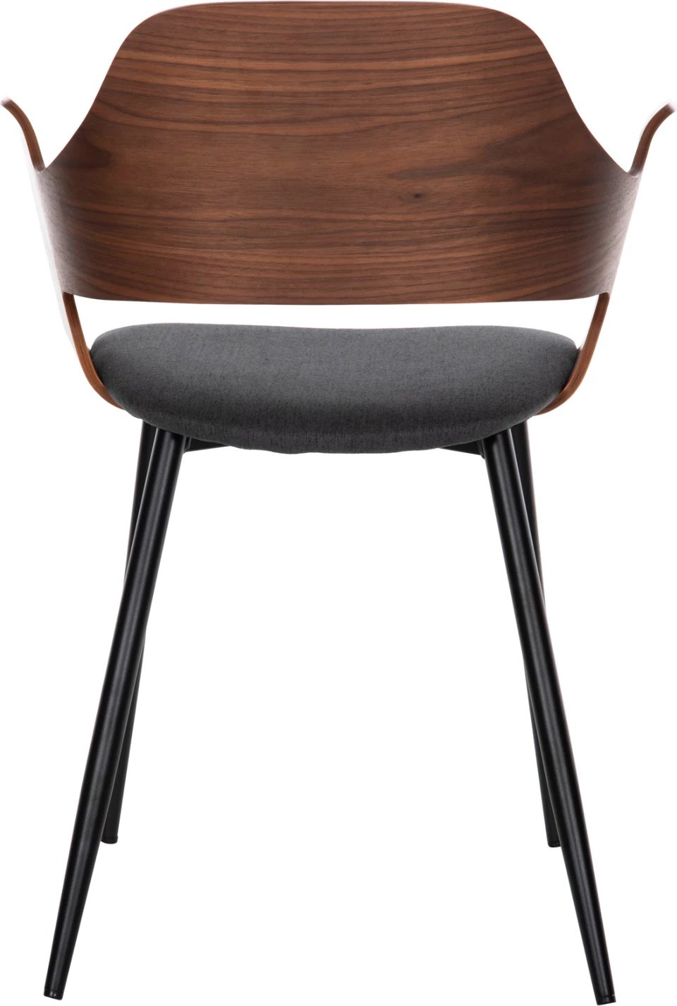 Karrige ngrënieje VELP FH9616.04 dru ngjyrë arre-gri pëlhurë-këmbë metali të zeza 55,5x50x79Hcm., set prej 2 copë