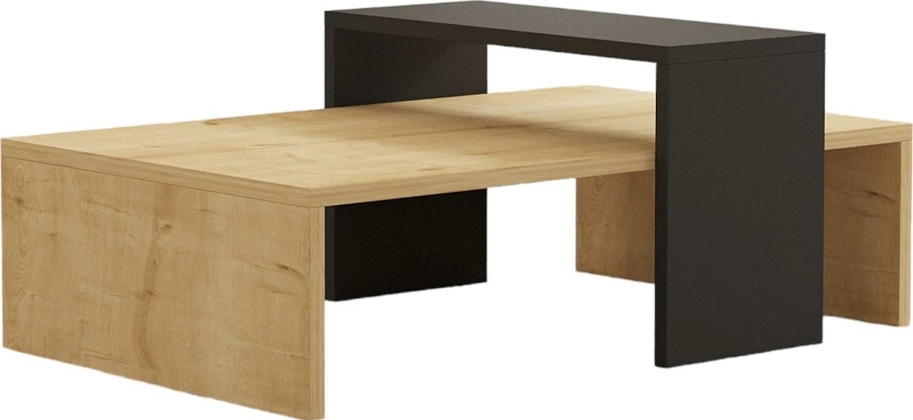 Tavolinë e ulët Hanah Home, Glow - ngjyrë safir dhe antracit