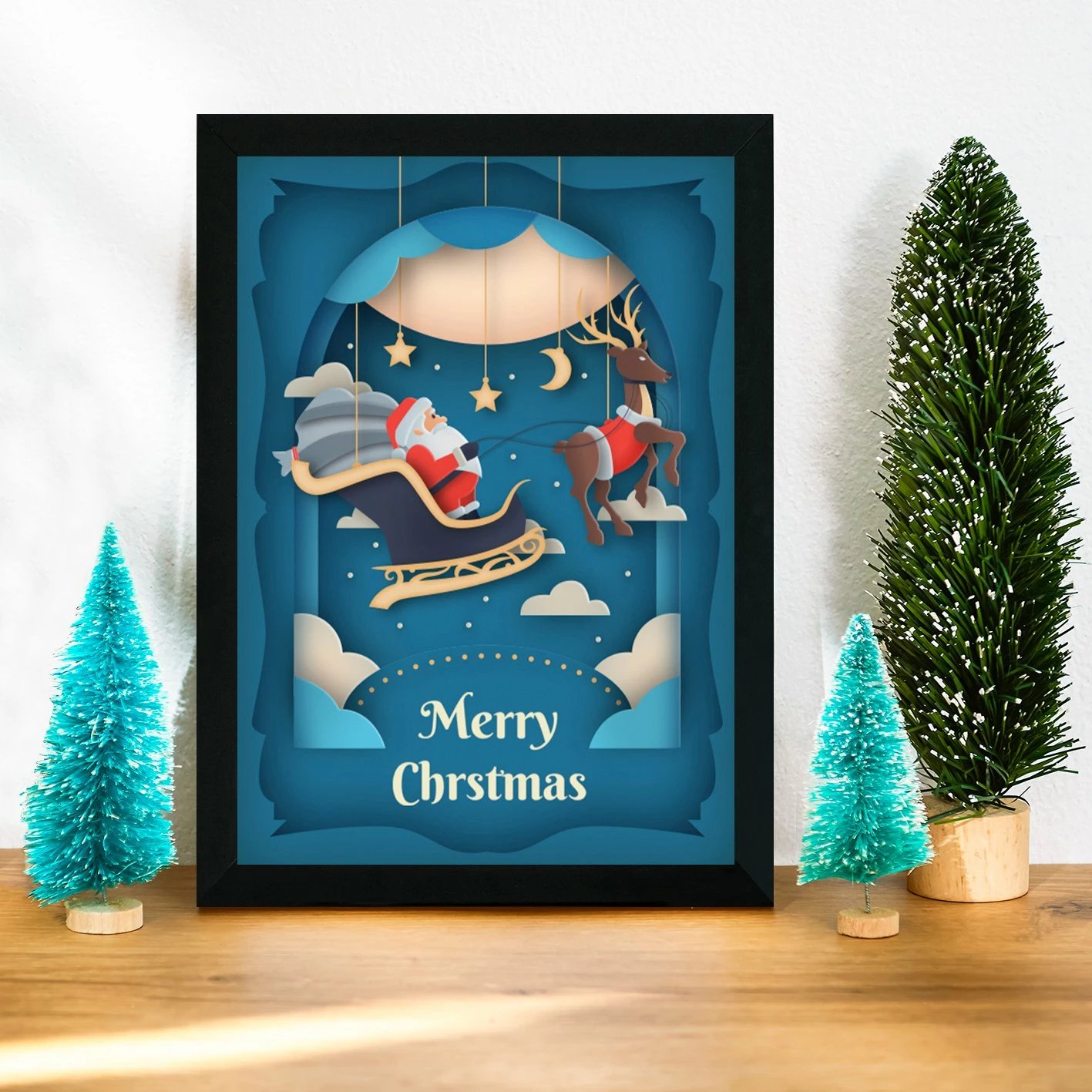 Pikturë dekorative me kornizë, MDF, Wallity, SC2731, shumëngjyrëshe, 24x29cm