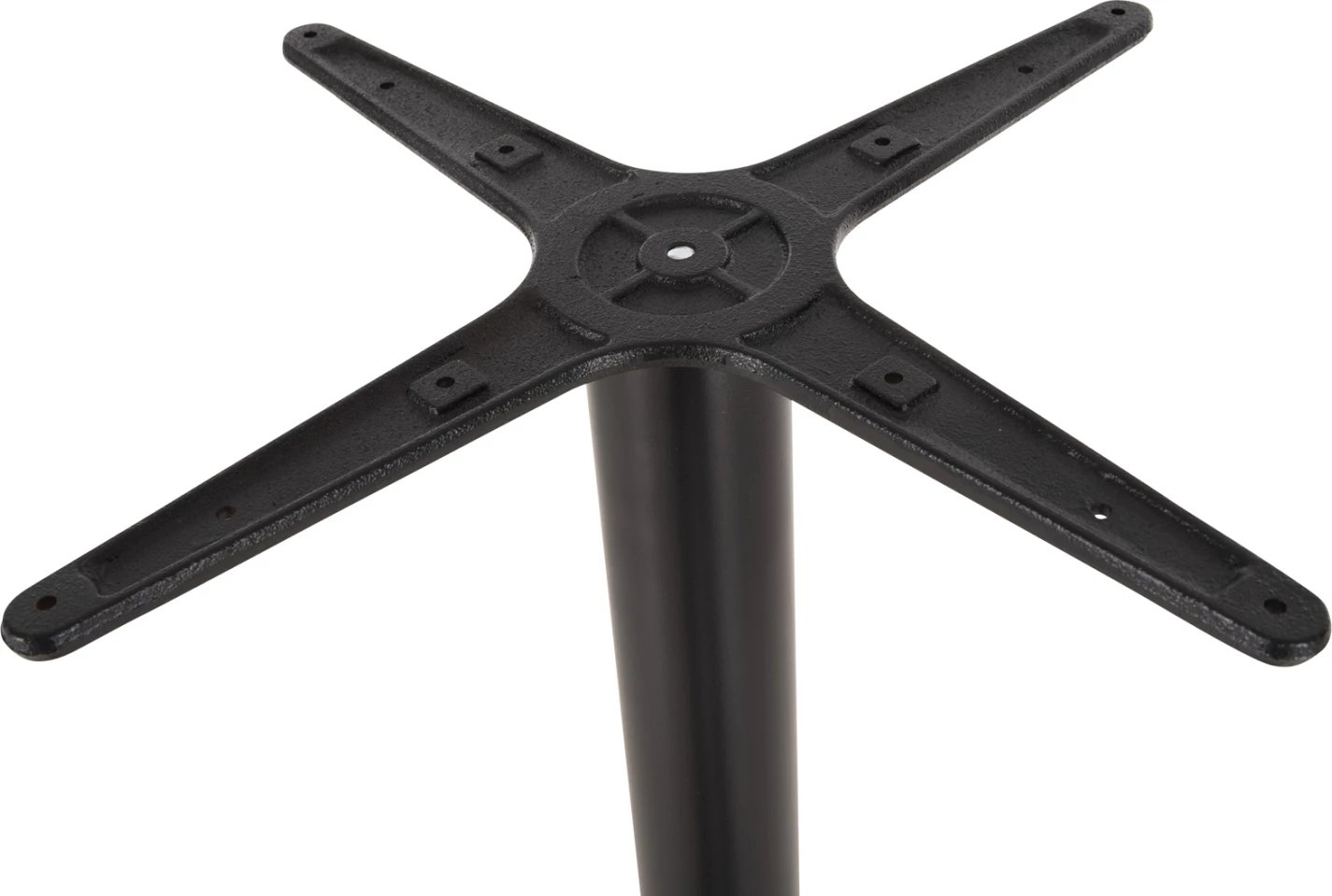 Bazë për tavolinë bar, alumini, ngjyrë e zezë, 4-këmbëshe, 44x44 cm