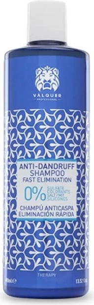 Shampon kundër zbokthit Valquer Anti-Dandruff 0% Fast Elimination 400ml