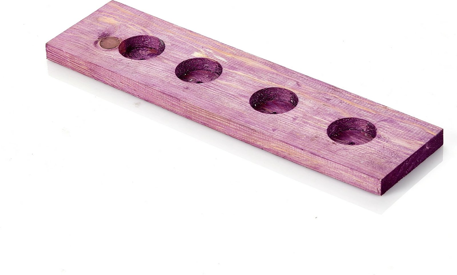 Mbajtës qirinjsh i drurit, ngjyrë vjollcë, Aberto Design, Tealight Mo