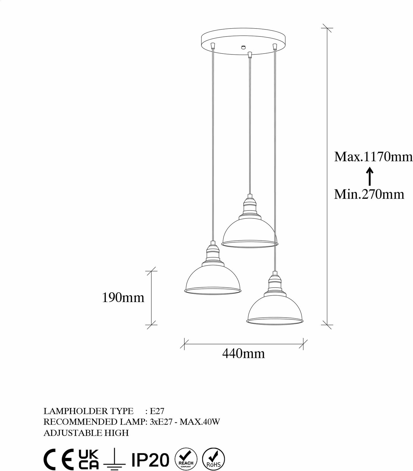 Llambë tavani Opviq, Varzan - 10861, e zezë, antike