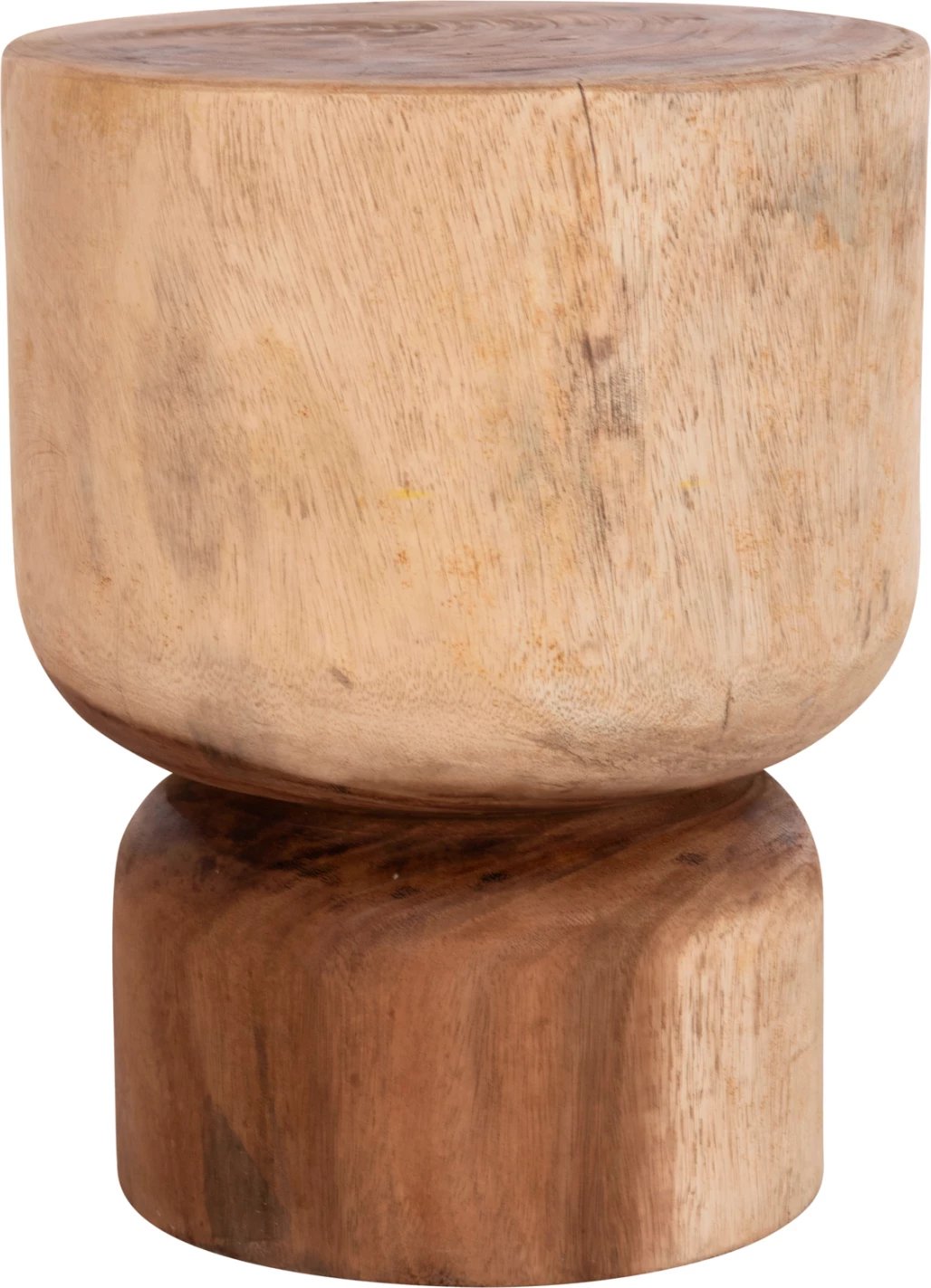 Stool i rrumbullakët FEBRYD, dru suar natyral, FH18233.11, 35x45cm