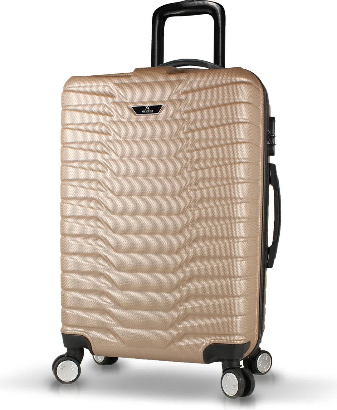 Valixhe mesatare, ngjyrë ari, Zoozie Bags, 65x41x27cm