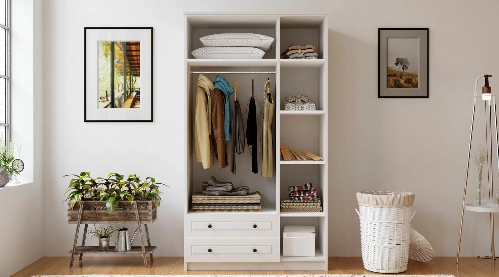 Dollap Skye Decor, ngjyrë e bardhë mat, Rb-110