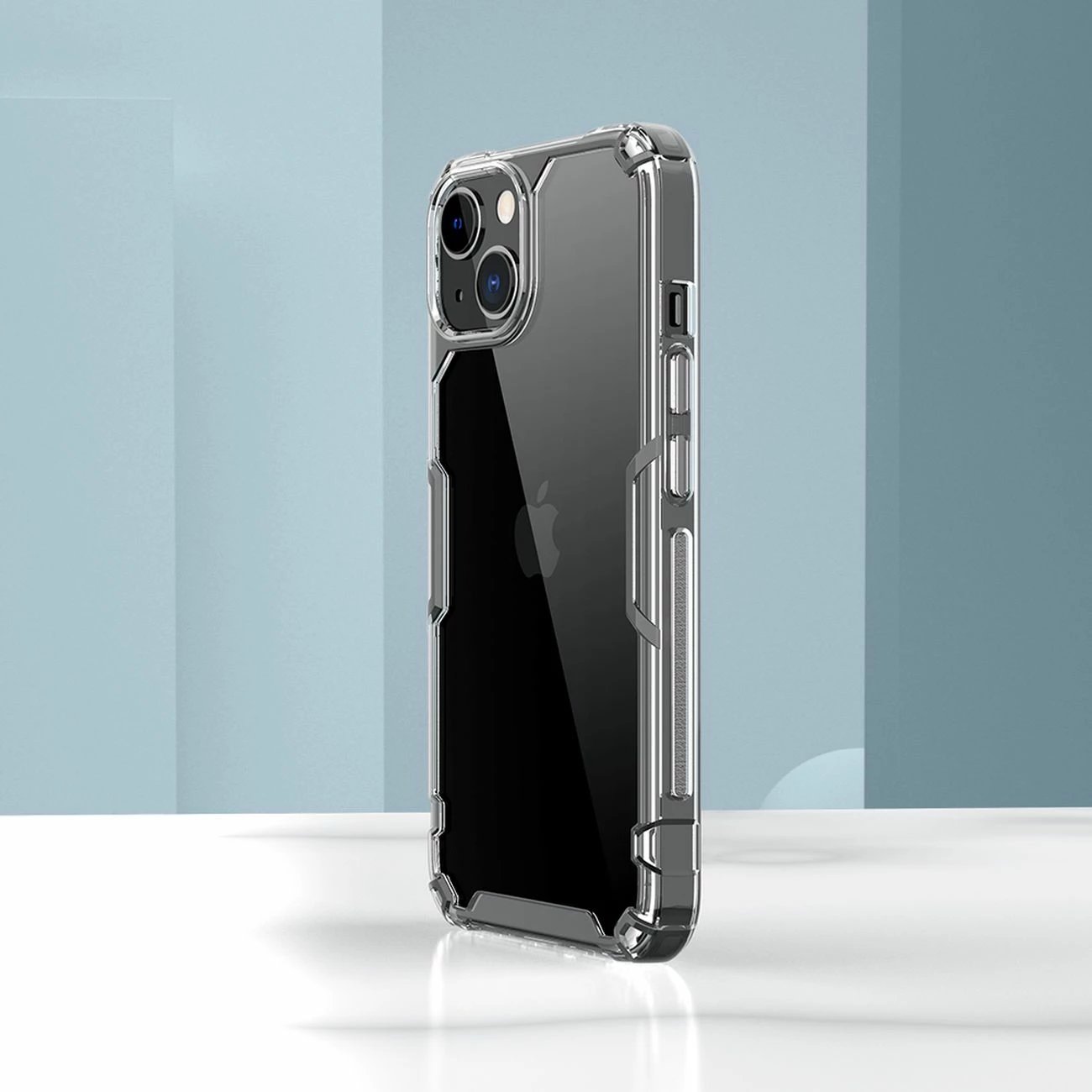 Mbështjellës Nillkin Nature Pro për iPhone 14 Plus, i blinduar, Kaltër/Transparent