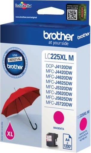 Kartrixh bojë, Brother LC225XLM, XL 1200 faqe, magenta