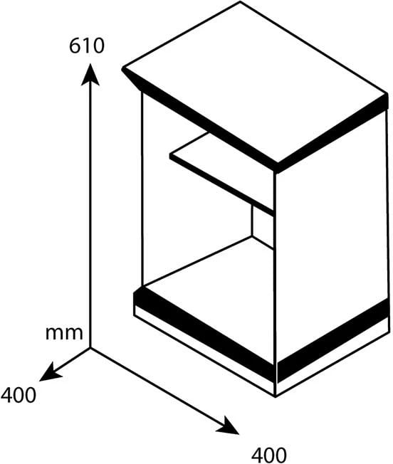 Komodinë Mozart ngjyrë arre 40x40x61cm