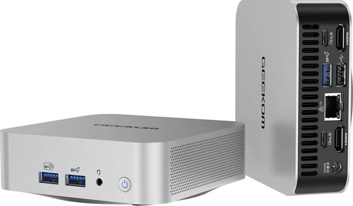Kasë mini GEEKOM A8, Ryzen 9 8945HS, 32GB RAM, 2TB SSD, Windows 11 Pro, argjendtë