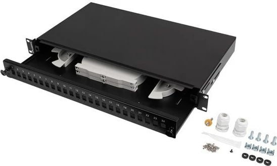 Patch panel Lanberg FOP1-24SS-LDB, 1U, i zi