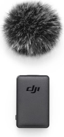 Mikrofon pa tela DJI CP.OS.00000123.01 për Osmo Pocket 2 me mbrojtëse ere, i zi