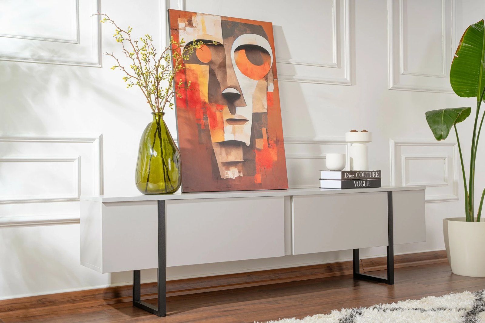 Komodë TV Nordure, Serenity, gri, e zezë