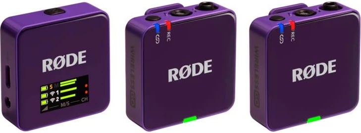 Mikrofon pa tela, RØDE, Wireless GO III (WIGOGEN3PUR), rreze deri 260 m, set 2 TX + 1 RX, vjollcë