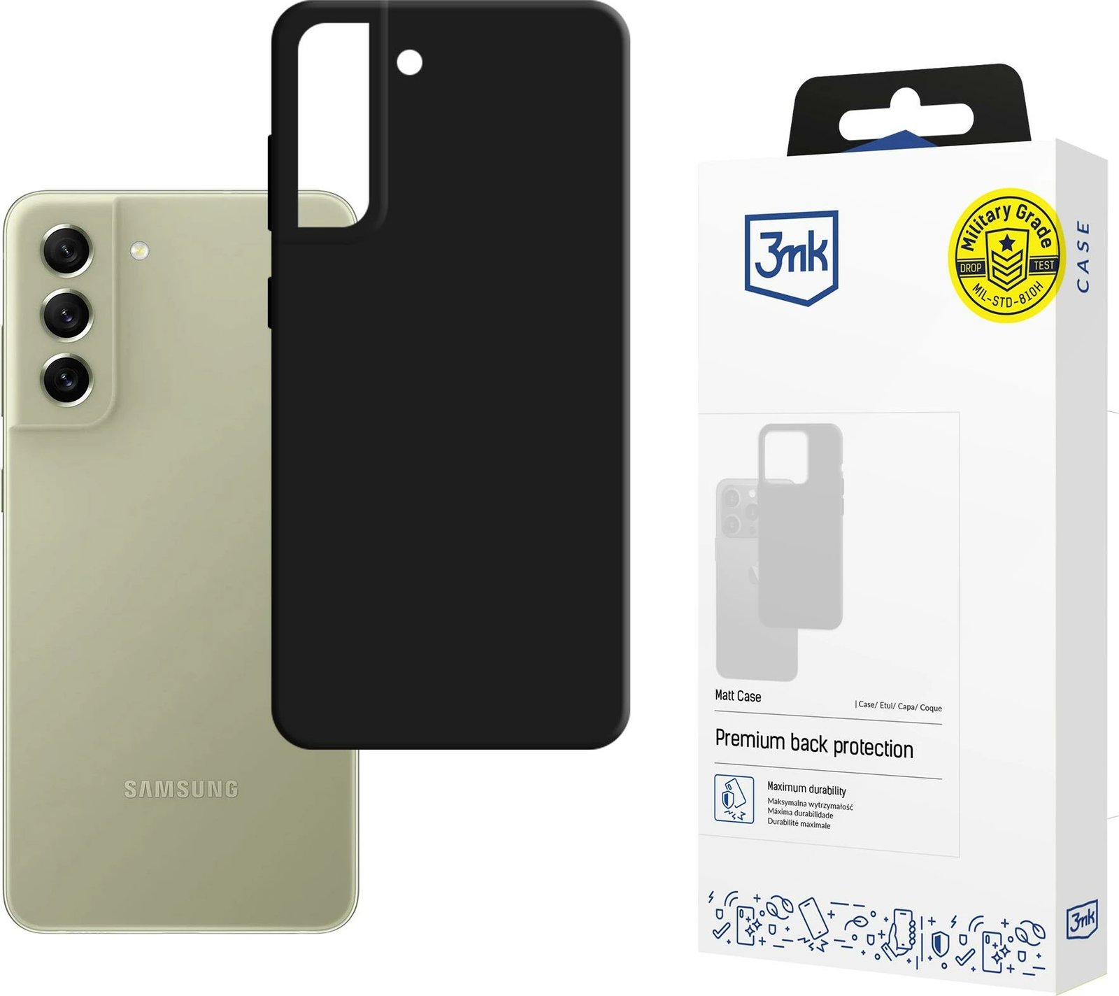 Mbështjellës 3mk Matt Case për Samsung Galaxy S21 FE, TPU, i zi Mbështjellës 3mk Matt Case për Samsung Galaxy S21 FE, TPU, i zi