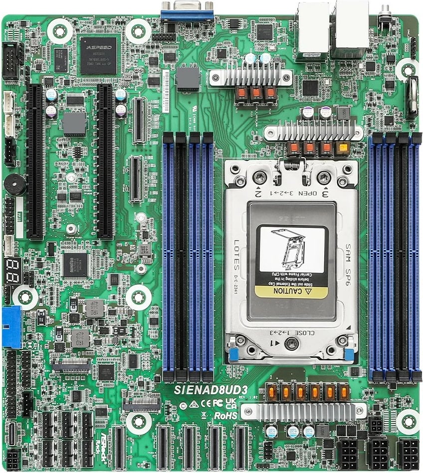 Pllakë amë ASRock SIENAD8UD3, micro-ATX, Socket SP6, për servera