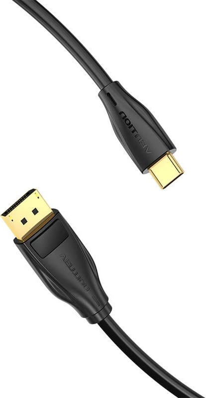 Kabllo USB-C në DisplayPort Vention CGYBH, 2m, 8K 60Hz/4K 120Hz, e zezë