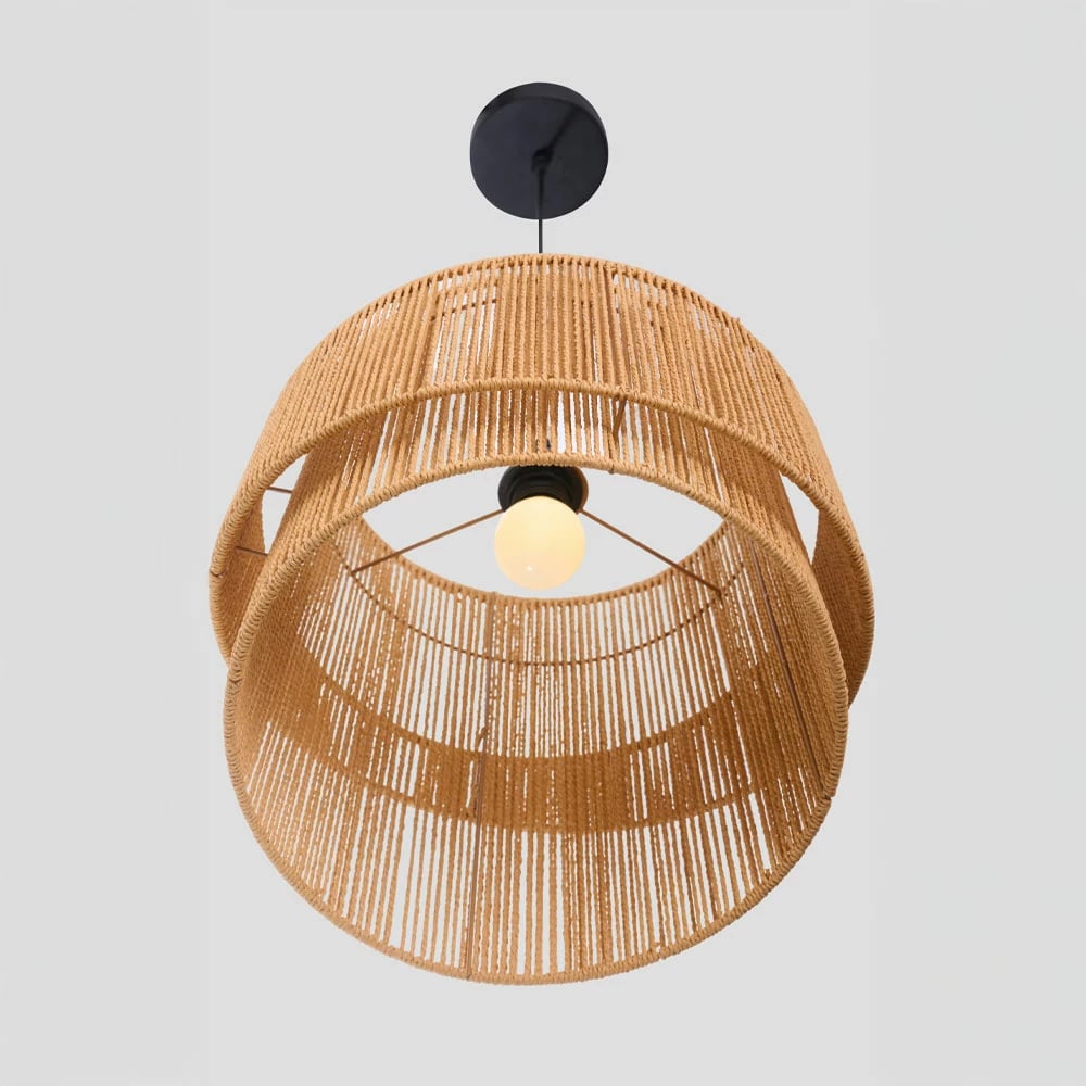 Llambë tavani ZIA, litar, letër, ngjyrë kaki, 39x35cm