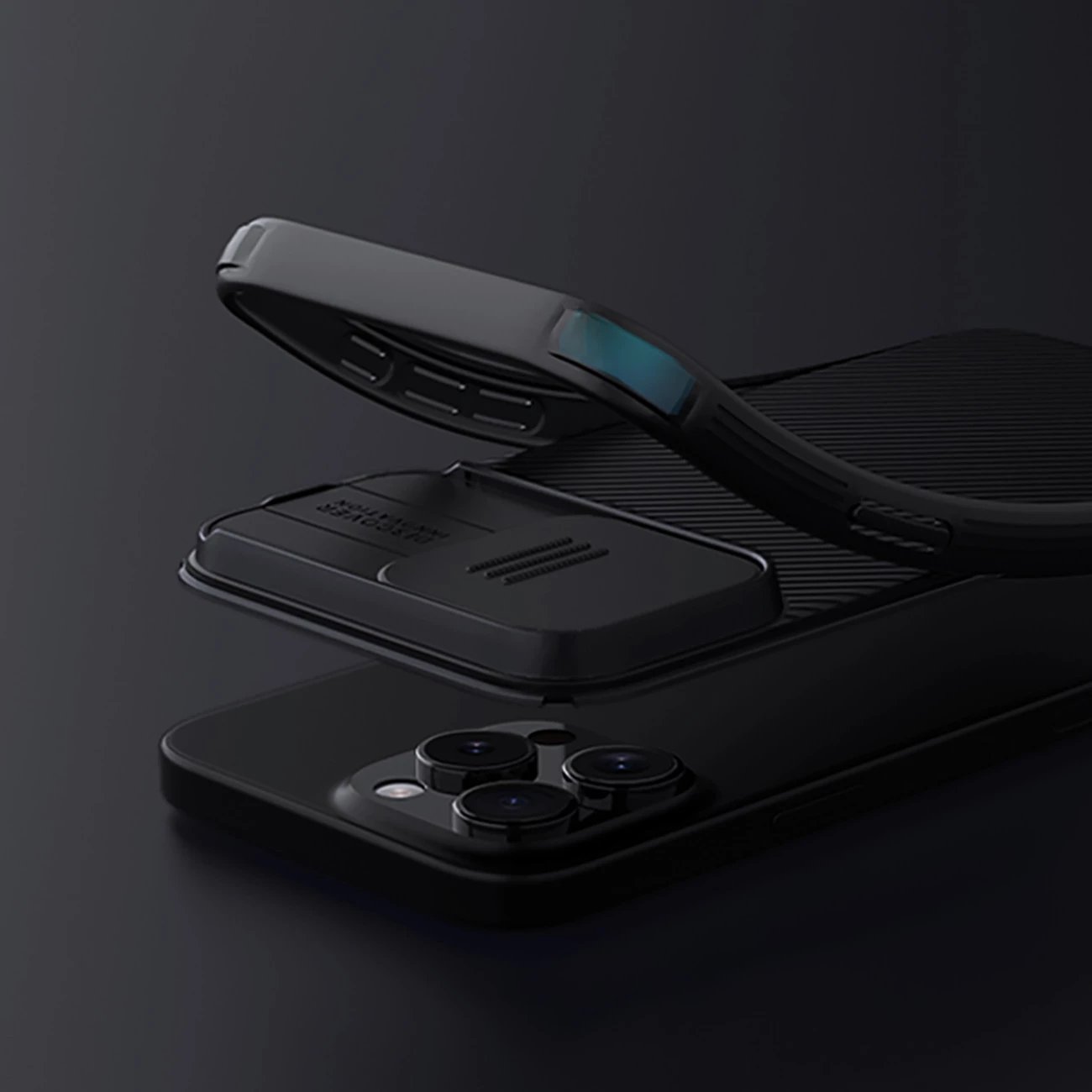 Mbështjellës Nillkin CamShield Pro Magnetic për iPhone 16 Pro, i zi Mbështjellës Nillkin CamShield Pro Magnetic për iPhone 16 Pro, i zi