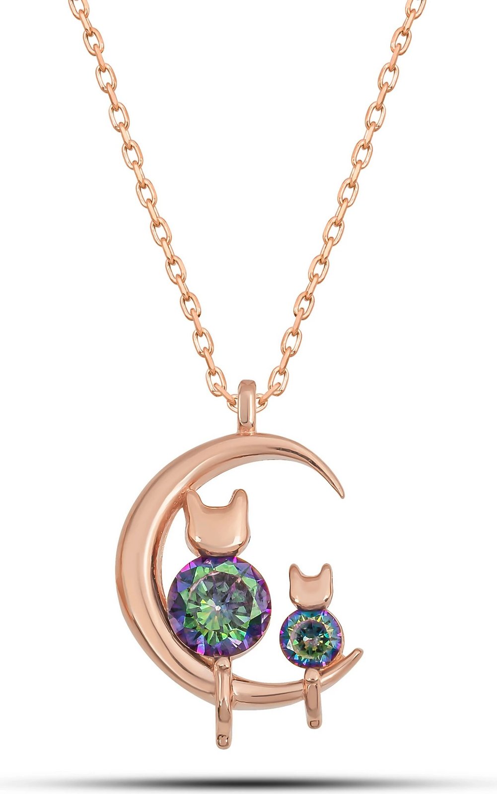 Qafore argjendi Jumeon, ngjyrë rozë e artë, jeshile, vjollcë, NRZ99755