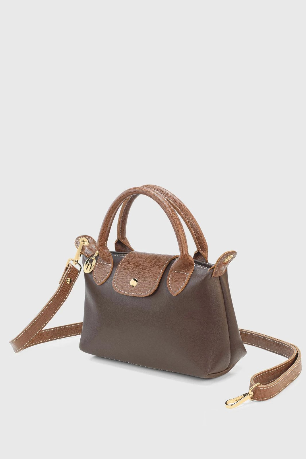 Çantë krahu Zoozie Bags, ngjyrë kafe e errët, 24x16cm