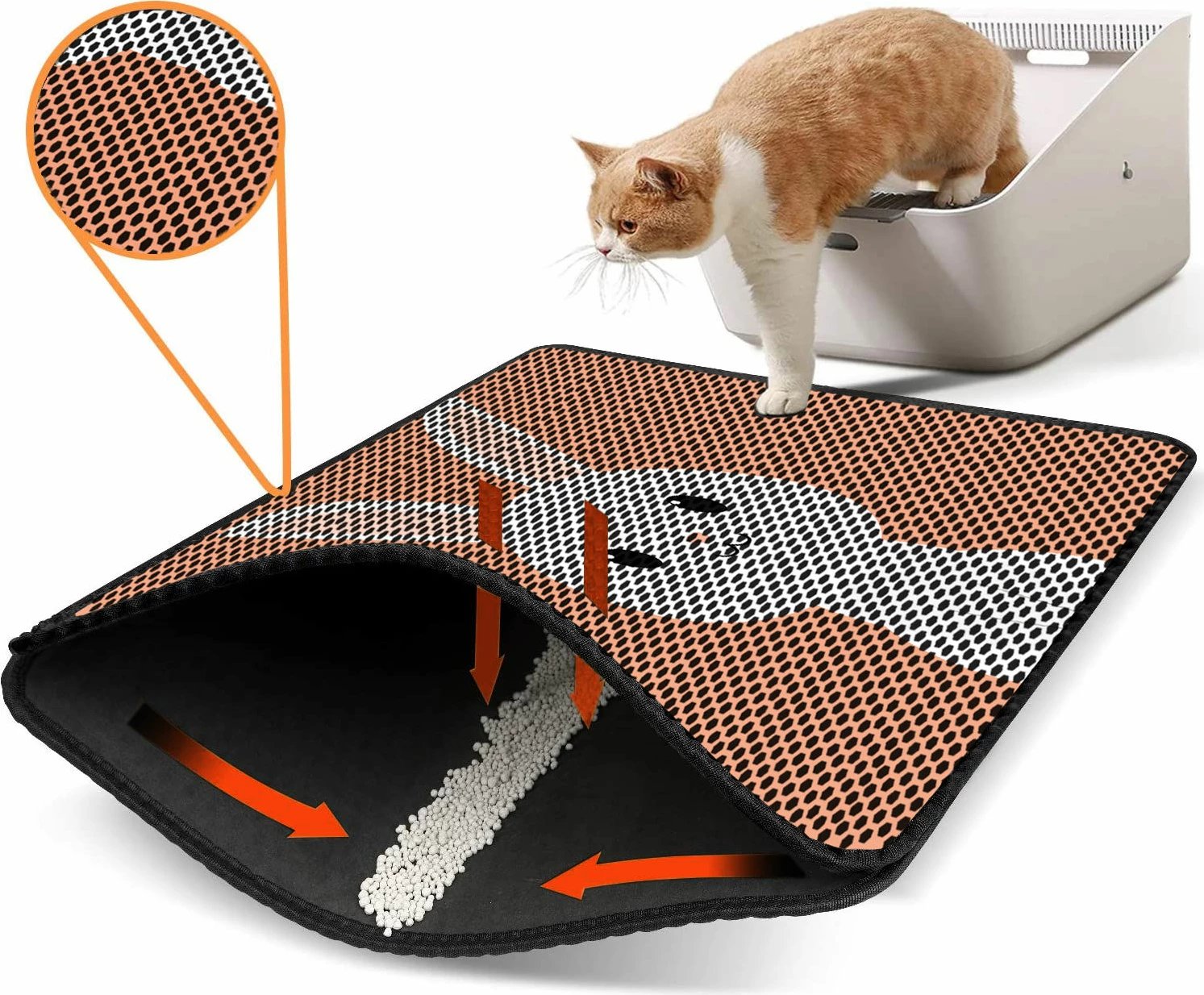 Tapet për rërë maceje, shumëngjyrësh, Paws & Whiskers, Nrszn0098, 45x60cm