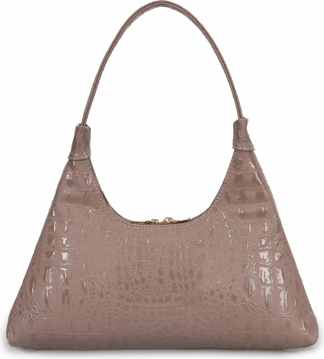 Çantë shpatulle Lucky Bees, model Croco, ngjyrë mink, 505