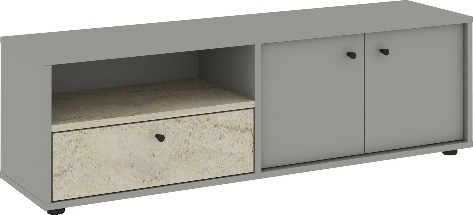 Komodë TV Skye Decor, gri, travertin
