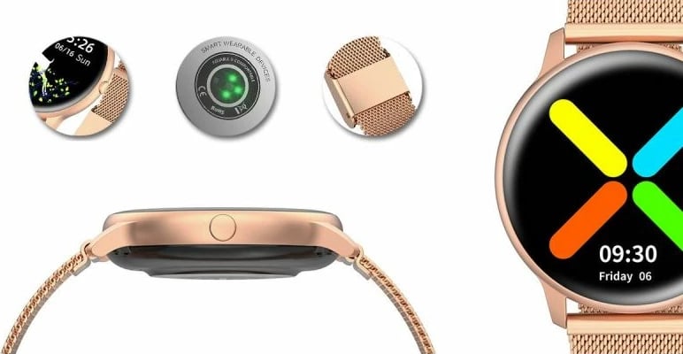 Smartwatch për femra G.Rossi, rozë gold