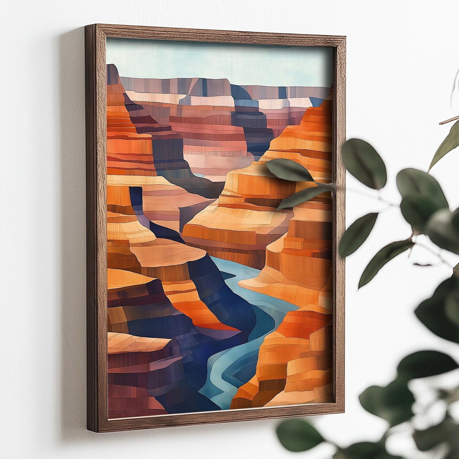 Pikturë dekorative me kornizë MDF, Wallity, TUN093-XL, shumëngjyrëshe, 50x70x3.5cm