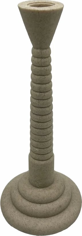 Mbajtës qirinjsh LITO, ngjyrë gur bezhë, 13x13x30cm