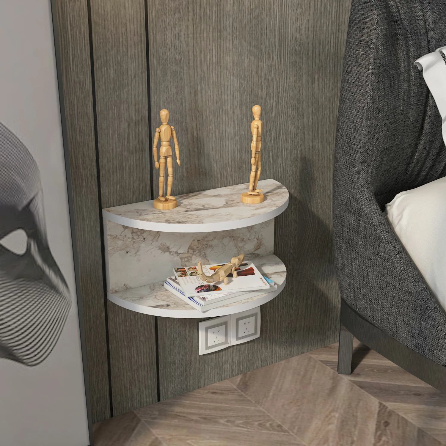 Komodinë nate Skye Decor, ngjyrë Ephesus, Bella