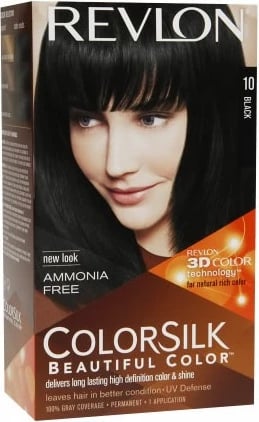 Ngjyrë për flokë Revlon Colorsilk Ammonia Free 10 Black e zezë