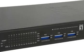 Switch LevelOne 26-Port FGP-2602, 24 PoE, 2 Gigabit SFP, 380W