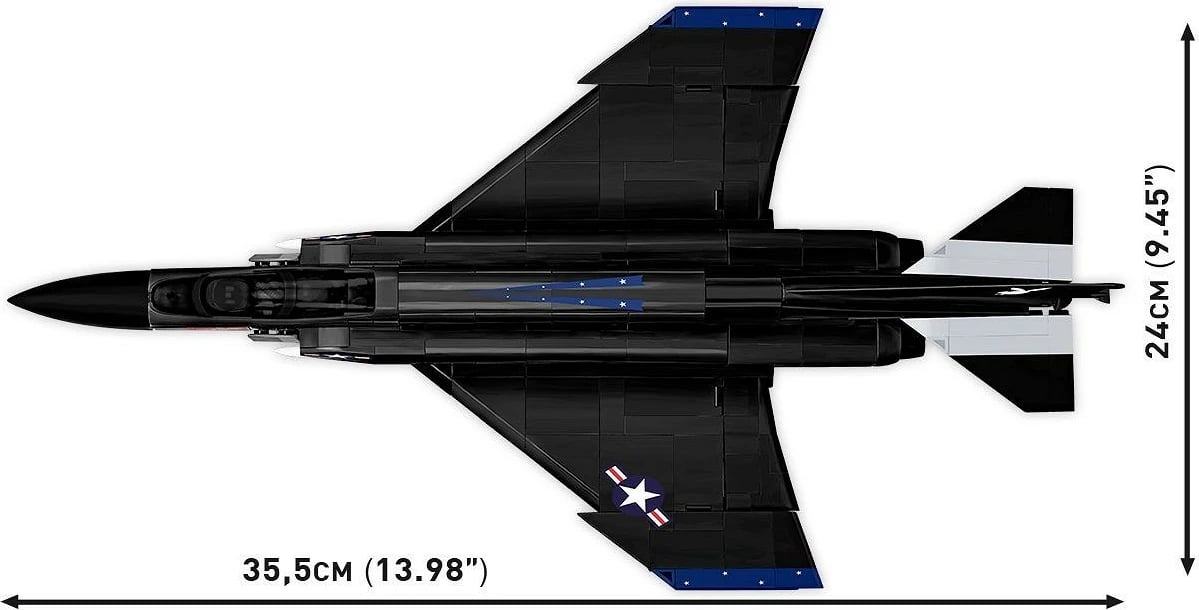 Set blloqe Cobi F-4S Phantom II, 608 pjesë, i zi