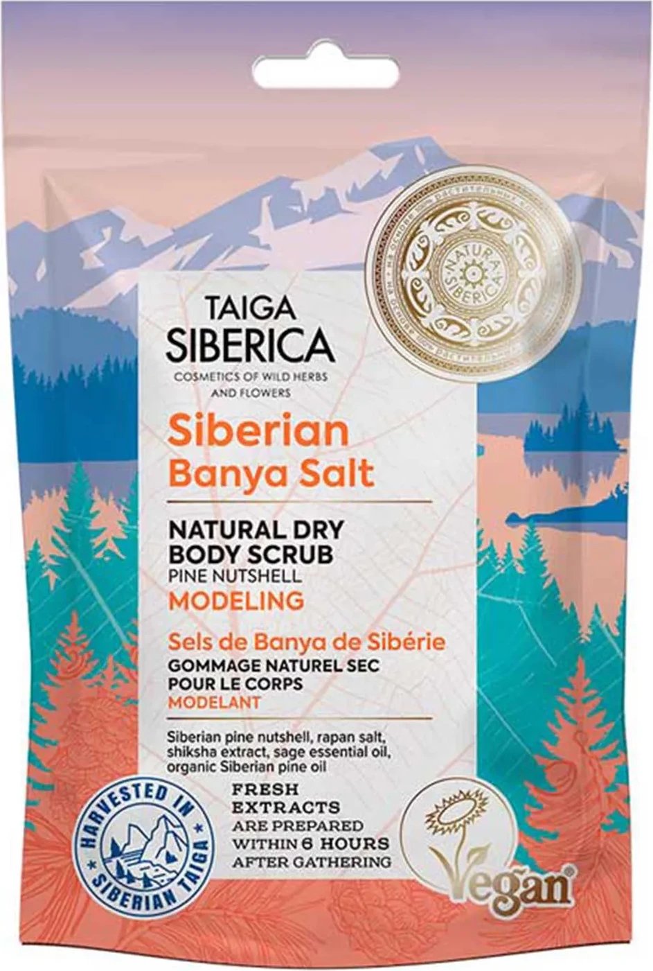 Scrub për trup unisex Natura Siberica Taiga Exfoliante Corporal Natural 1 copë