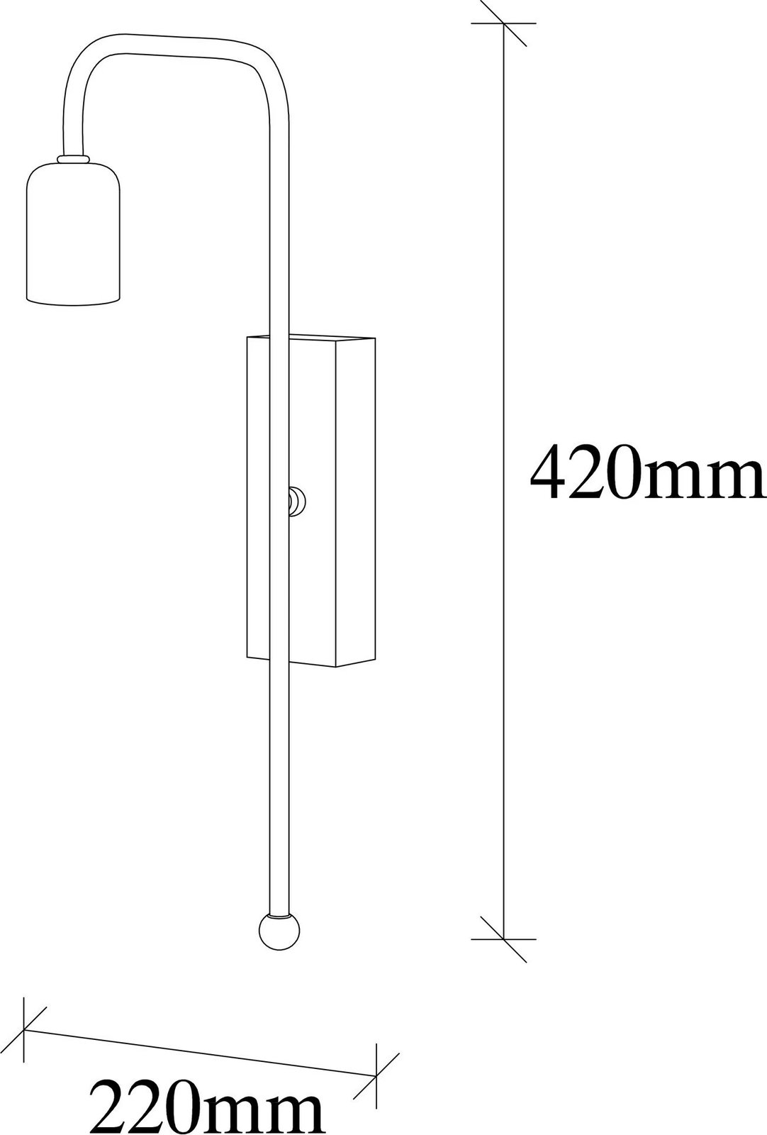 Llambë muri Opviq, Mum - 3501, ngjyrë ari dhe e zezë Llambë muri Opviq, Mum - 3501, ngjyrë ari dhe e zezë