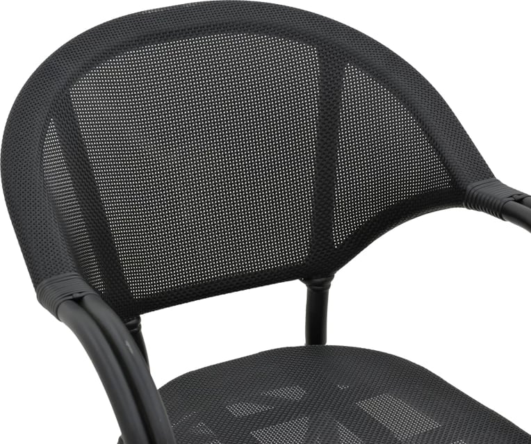 Karrige Elyza alumini i zi-tekstilen i zi 57x62x84cm