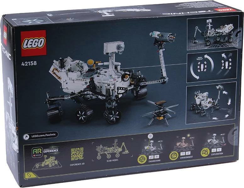 Set LEGO Technic, NASA Mars Rover Perseverance 42158, për moshë 10+, model ndërtimi me rover dhe helikopter