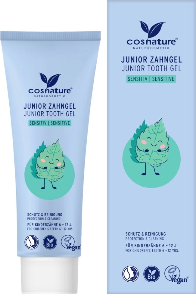 Xhel për dhëmbë për fëmijë Cosnature Junior me kamomil dhe nenexhik 75ml