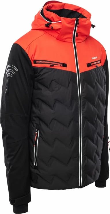 Jakne ski për meshkuj Iguana, e zezë dhe e kuqe