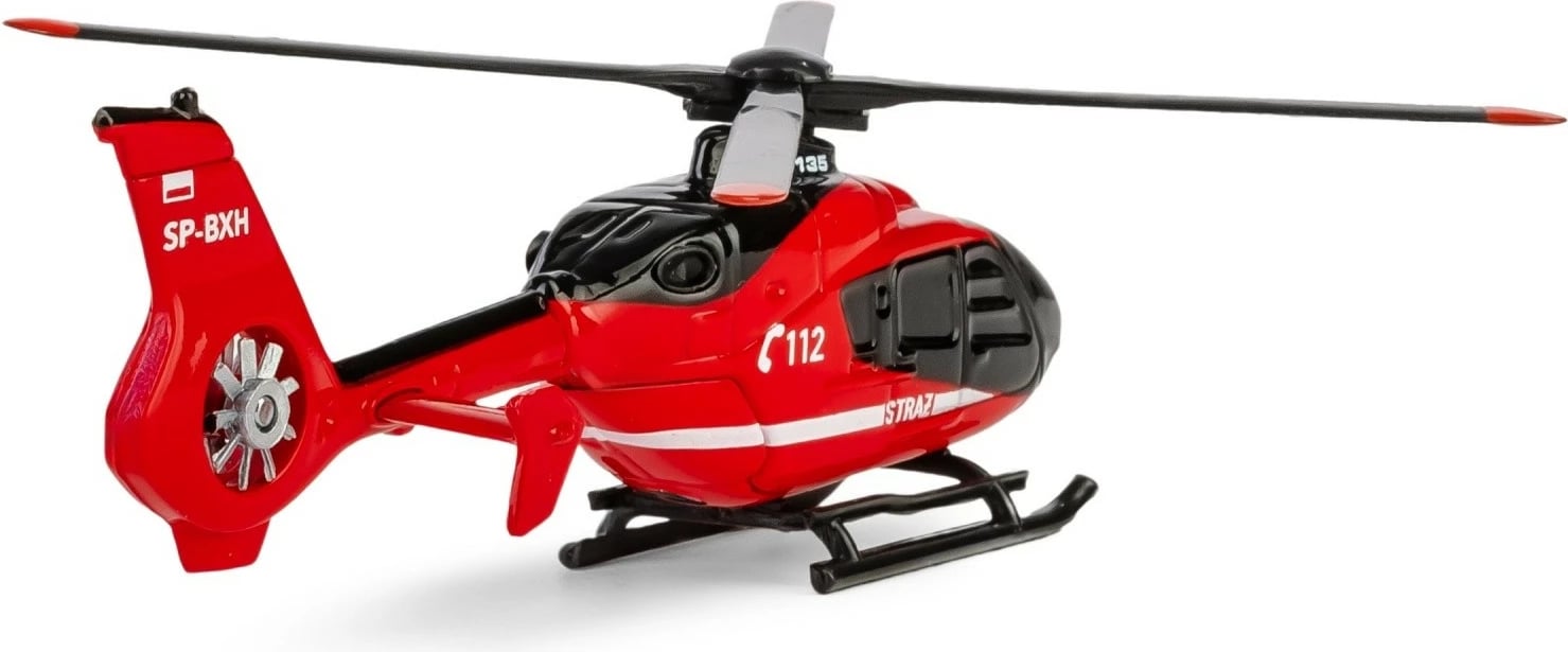Helikopter lodër Daffi AIRBUS H135, model zjarrfikës, 1:100, Kuq