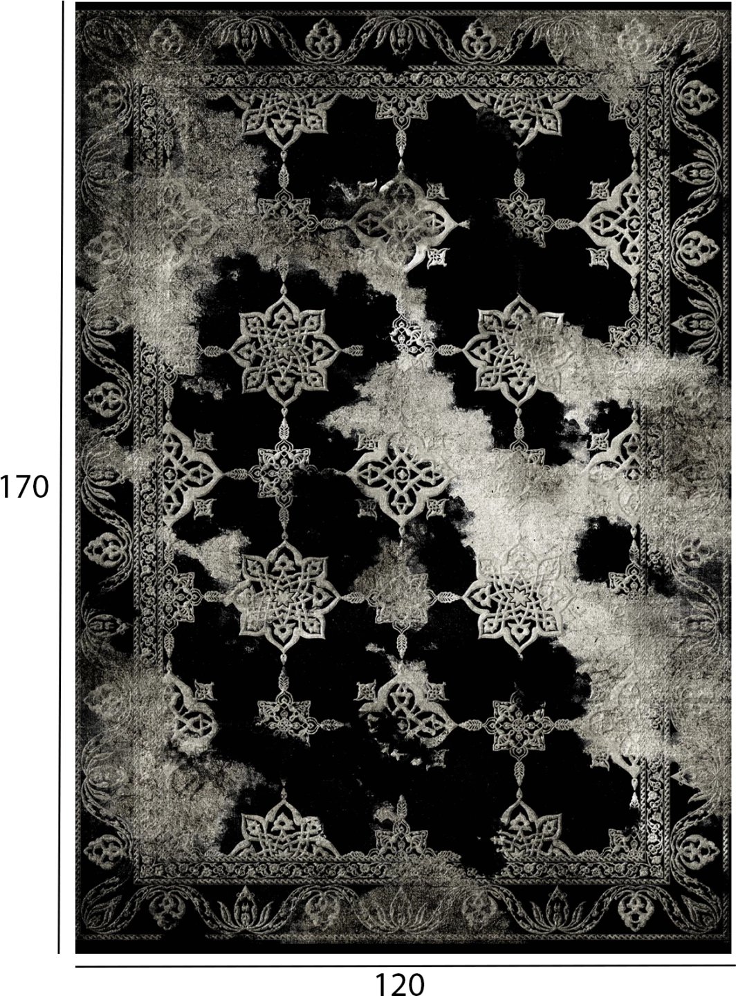 Tepih vintage me franja, JOSIANE FH7677.17, 120x170 cm